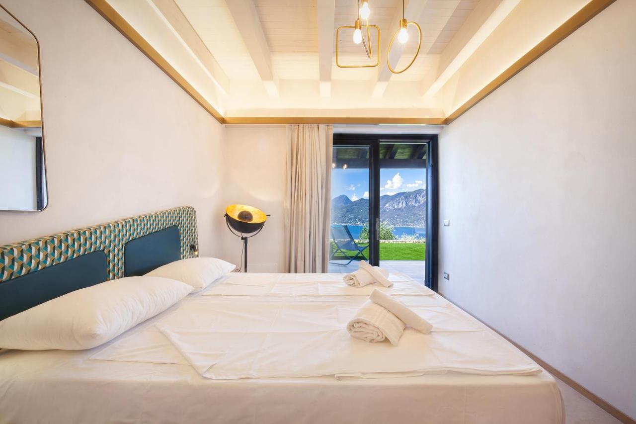 Villa Divina - Apt Icona Con Piscina E Vista Lago Castelletto Di Brenzone Eksteriør bilde